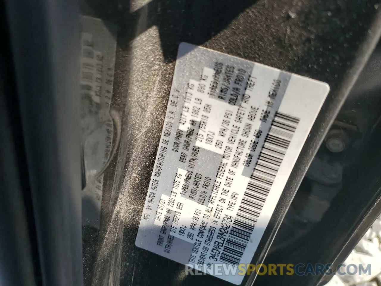 13 Photograph of a damaged car 3MVDMABL8MM242734 MAZDA CX30 2021