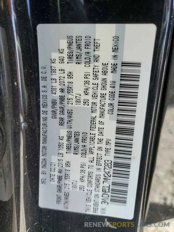 13 Фотография поврежденного автомобиля 3MVDMBBL7MM247283 MAZDA CX30 2021