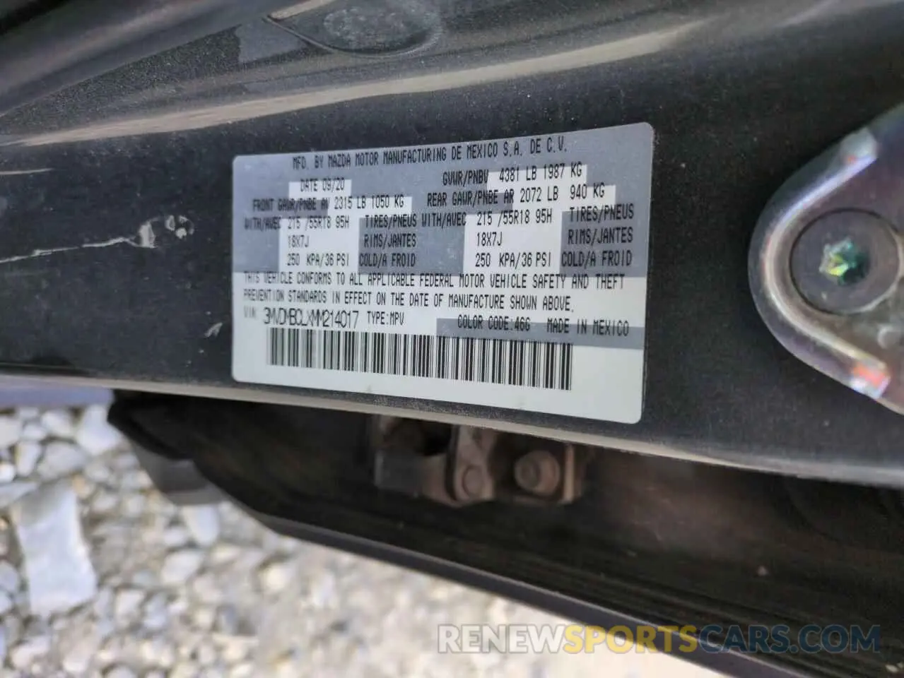 12 Photograph of a damaged car 3MVDMBCLXMM214017 MAZDA CX30 2021