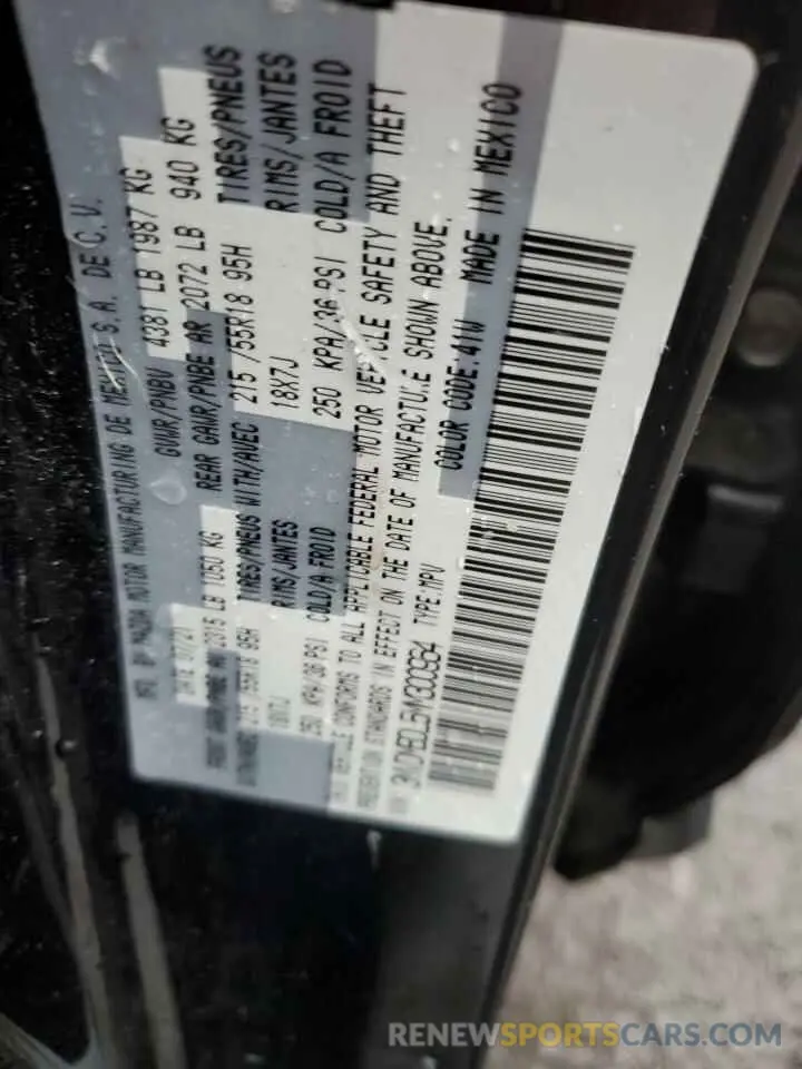 14 Фотография поврежденного автомобиля 3MVDMBDL5MM300964 MAZDA CX30 2021