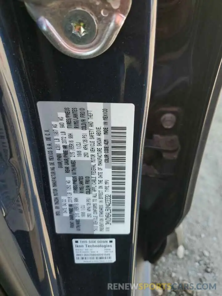 13 Photograph of a damaged car 3MVDMBAL5NM423332 MAZDA CX30 2022