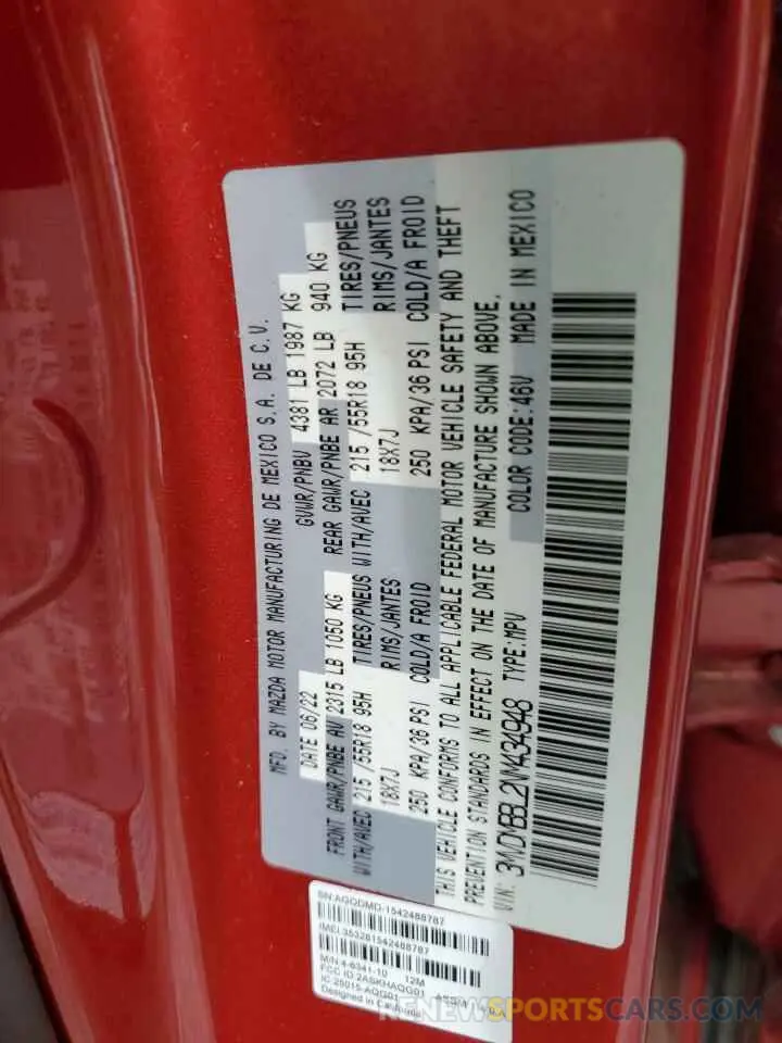 13 Фотография поврежденного автомобиля 3MVDMBBL2NM434948 MAZDA CX30 2022