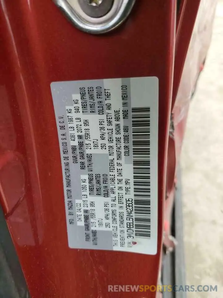 15 Фотография поврежденного автомобиля 3MVDMBBL5NM423605 MAZDA CX30 2022