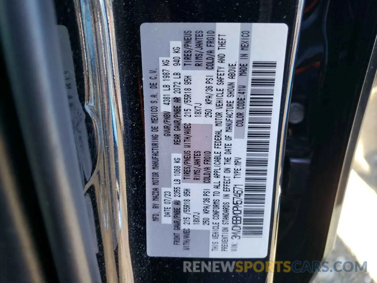 13 Photograph of a damaged car 3MVDMBBM0PM574671 MAZDA CX30 2023