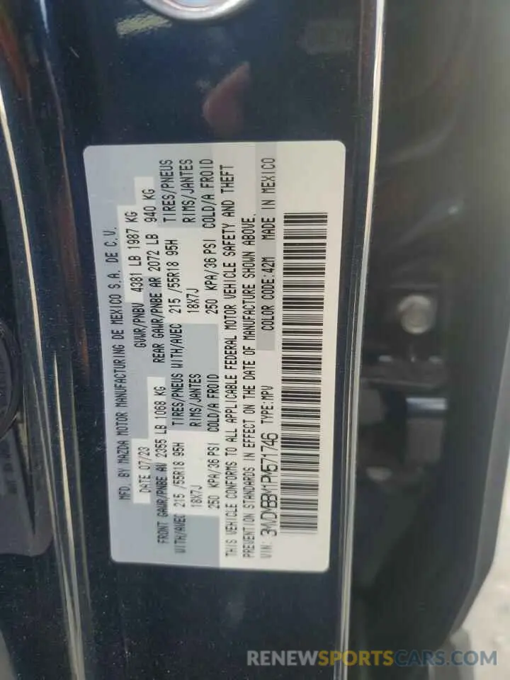13 Фотография поврежденного автомобиля 3MVDMBBM1PM571746 MAZDA CX30 2023