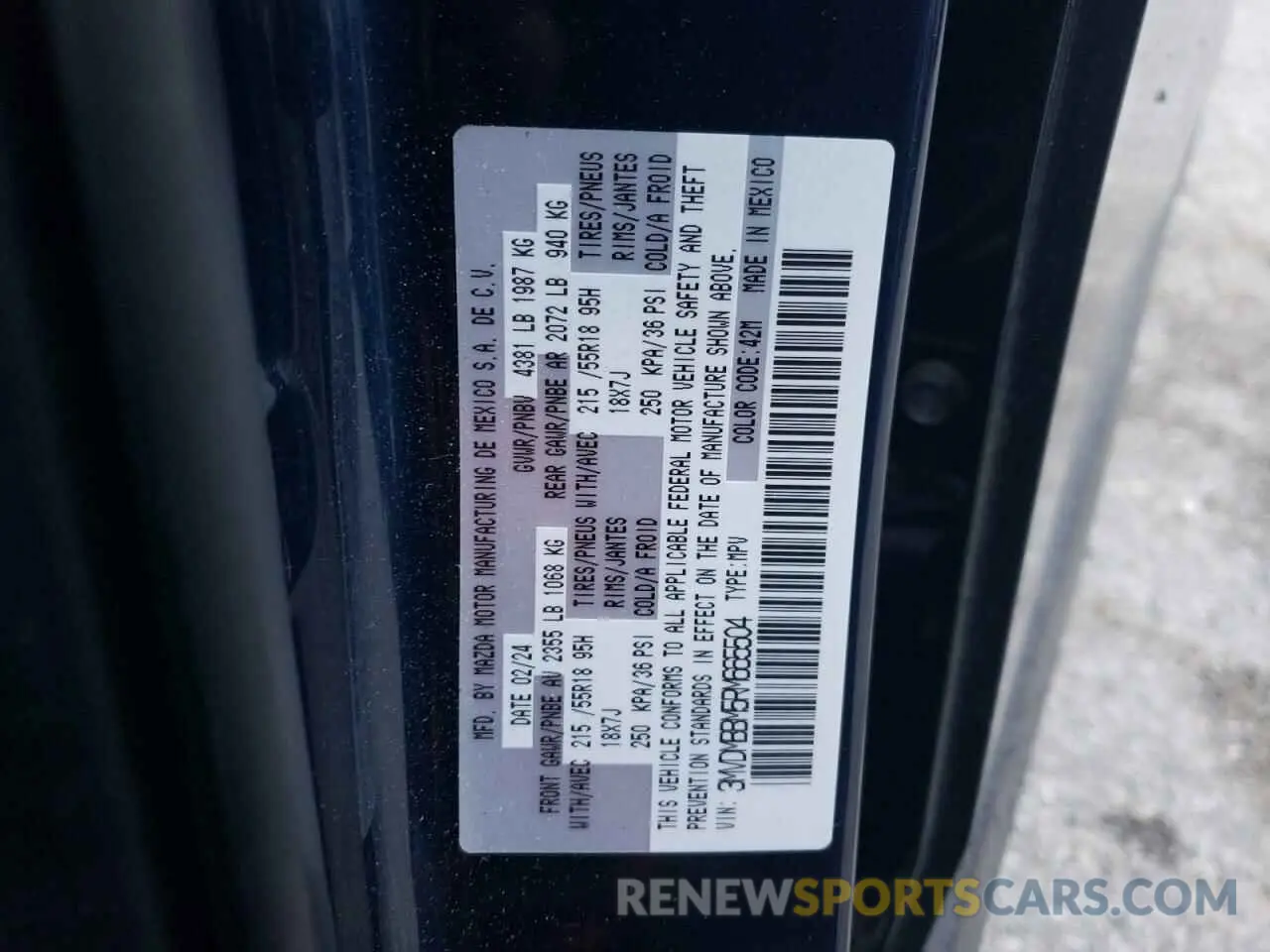 14 Photograph of a damaged car 3MVDMBBM5RM665504 MAZDA CX30 2024