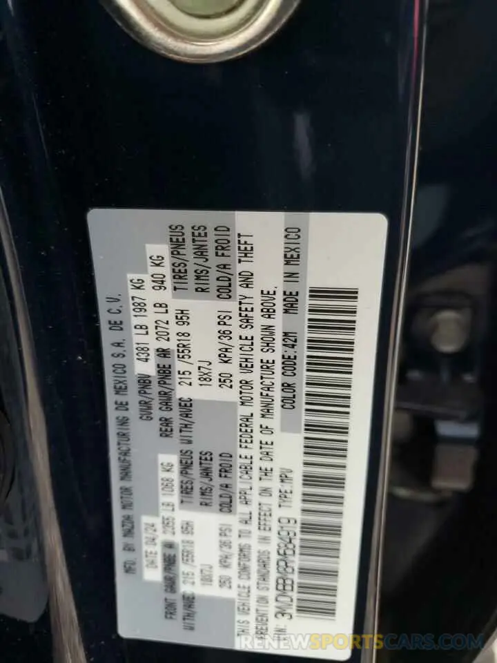 12 Фотография поврежденного автомобиля 3MVDMBBM8RM684919 MAZDA CX30 2024
