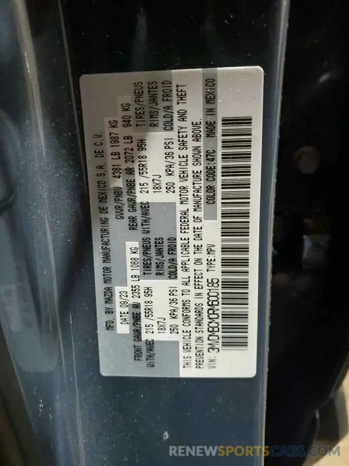 14 Фотография поврежденного автомобиля 3MVDMBCM0RM600185 MAZDA CX30 2024