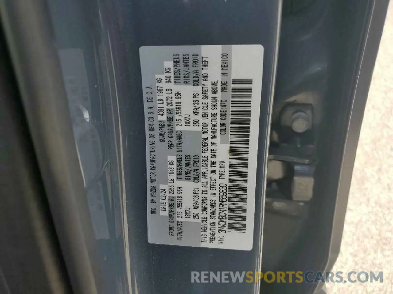 14 Photograph of a damaged car 3MVDMBCM1RM659830 MAZDA CX30 2024