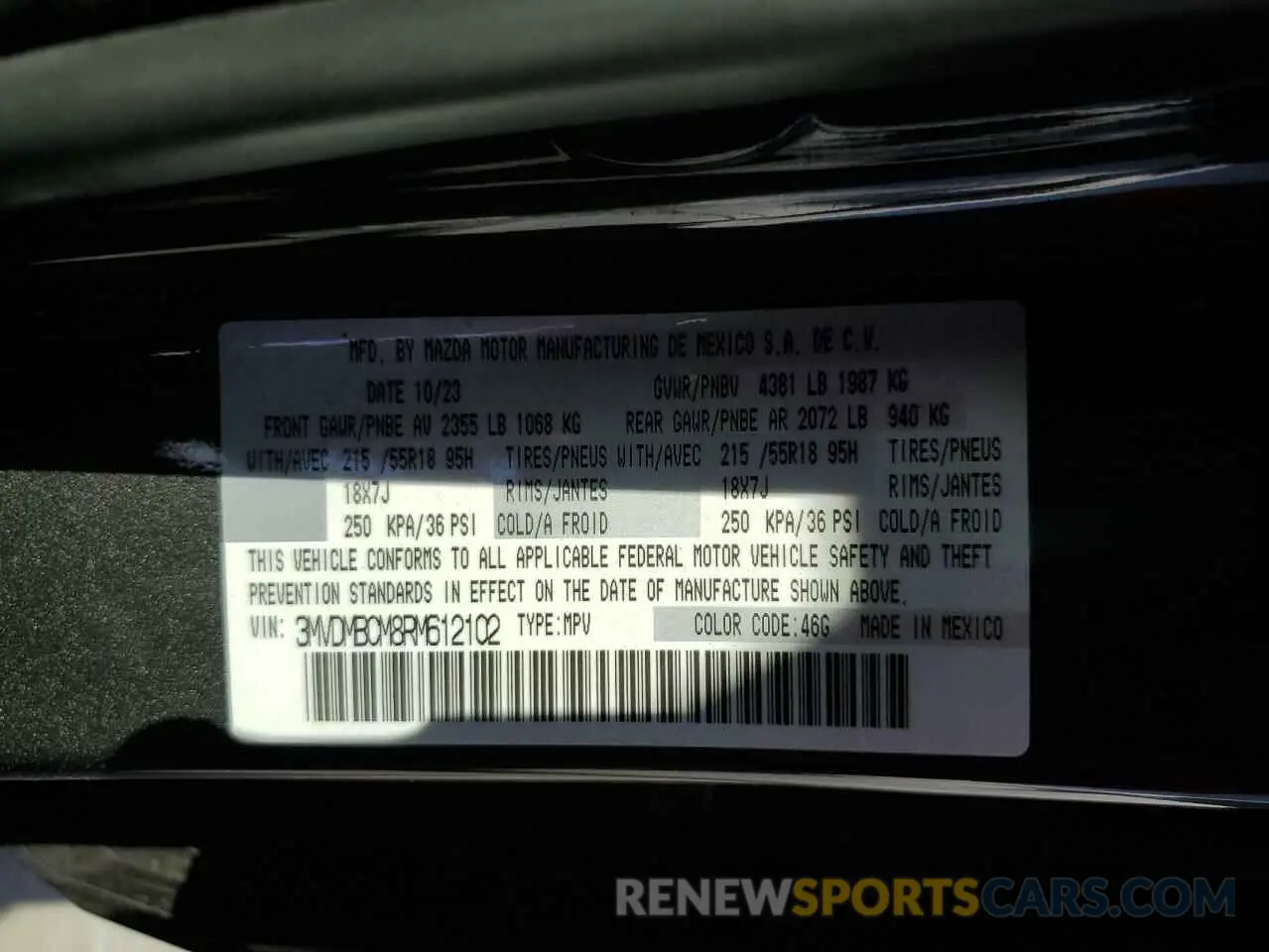 14 Фотография поврежденного автомобиля 3MVDMBCM8RM612102 MAZDA CX30 2024
