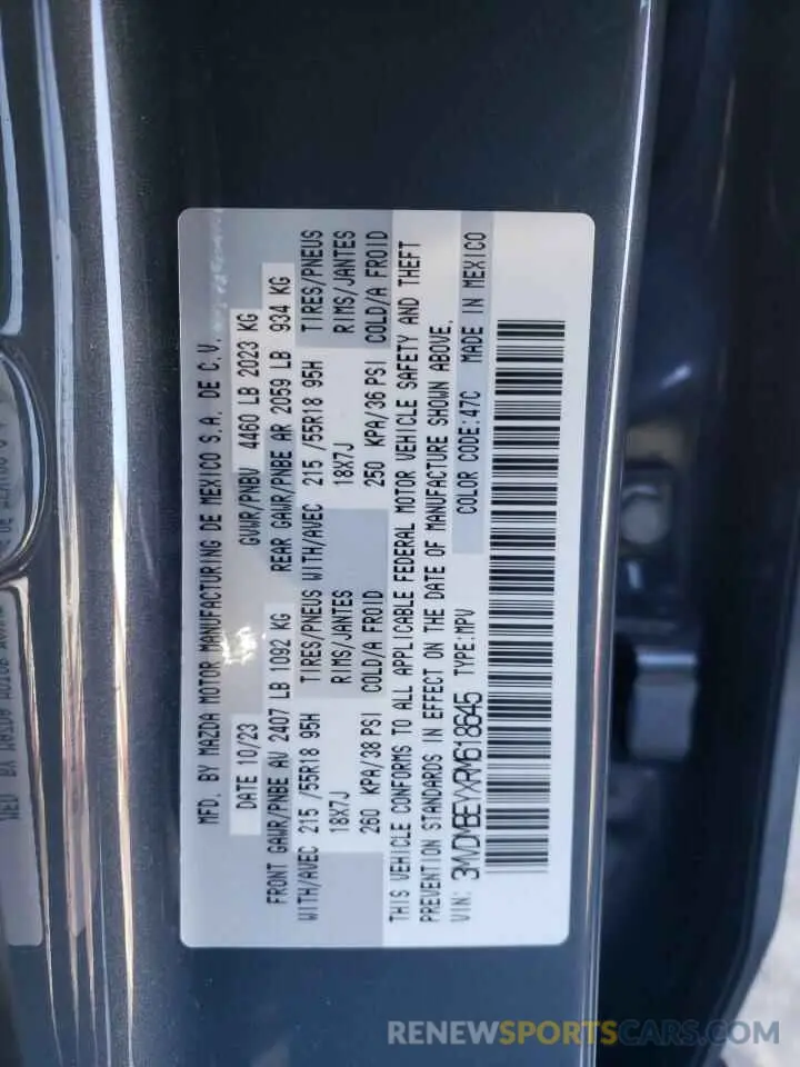 13 Photograph of a damaged car 3MVDMBEYXRM618645 MAZDA CX30 2024