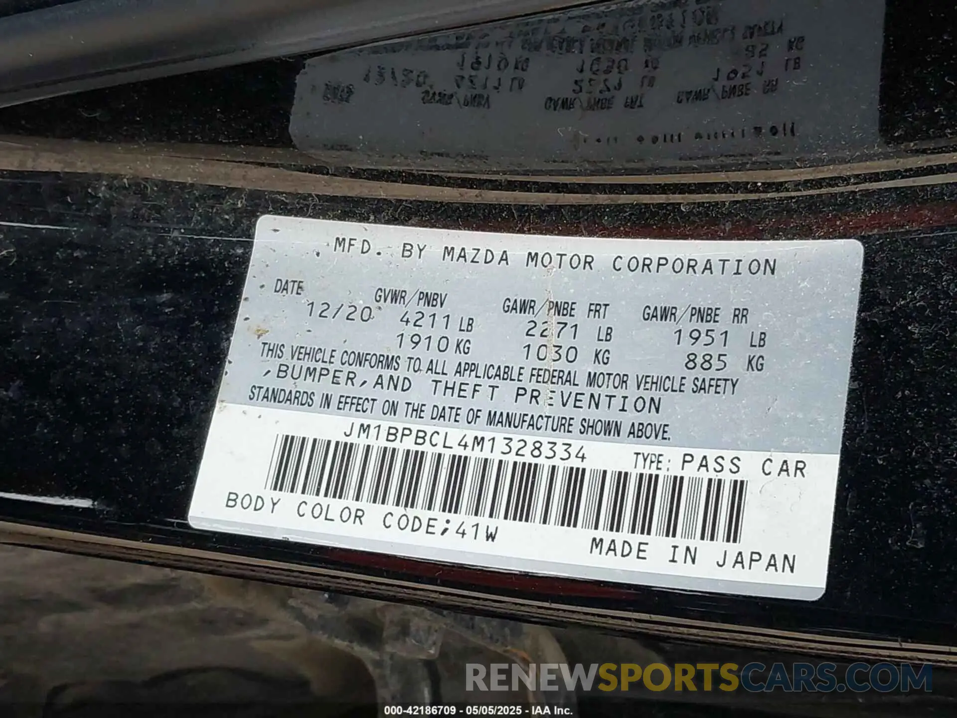 9 Photograph of a damaged car JM1BPBCL4M1328334 MAZDA MAZDA3 2021