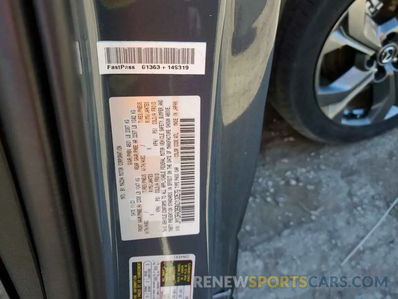 13 Фотография поврежденного автомобиля JM1DRADB9N0100579 MAZDA MX-30 PREM 2022