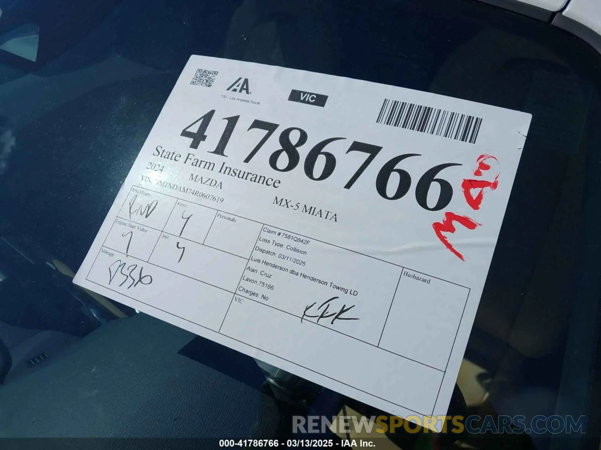 17 Фотография поврежденного автомобиля JM1NDAM74R0607619 MAZDA MX-5 MIATA RF 2024