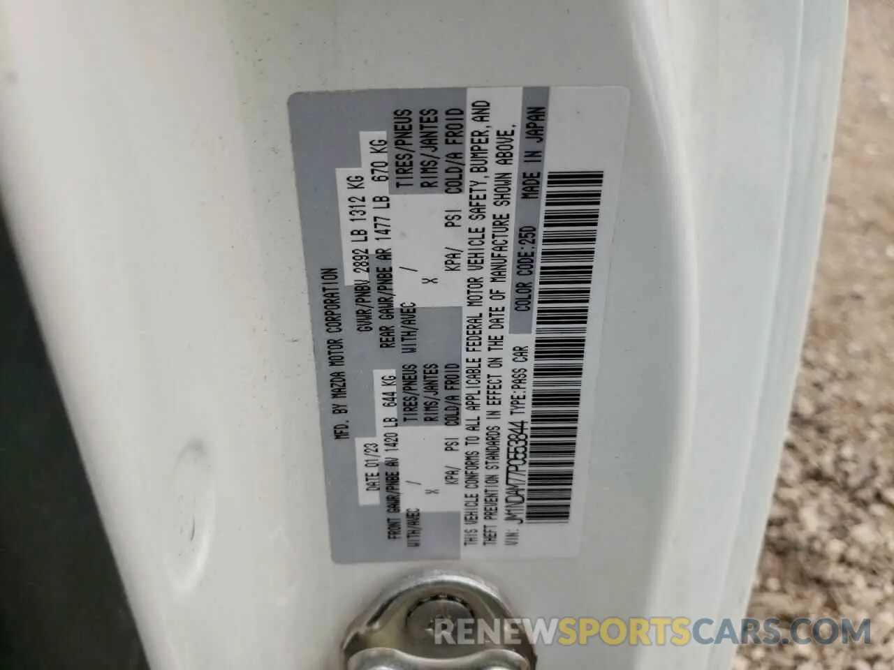 12 Фотография поврежденного автомобиля JM1NDAM77P0553844 MAZDA MX5 2023