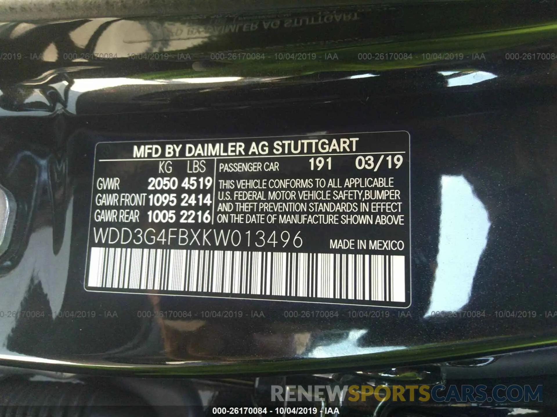 9 Photograph of a damaged car WDD3G4FBXKW013496 MERCEDES-BENZ A 2019