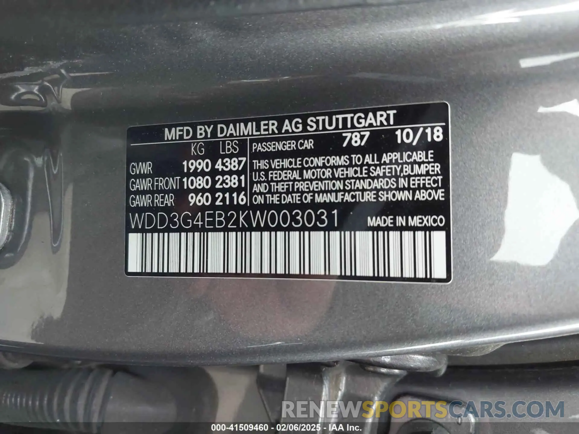 9 Photograph of a damaged car WDD3G4EB2KW003031 MERCEDES-BENZ A 220 2019