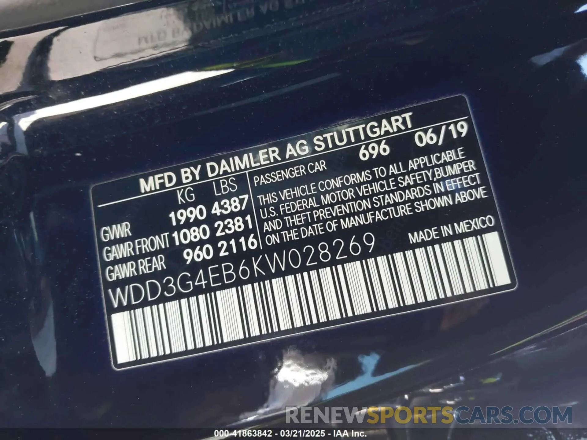 9 Photograph of a damaged car WDD3G4EB6KW028269 MERCEDES-BENZ A 220 2019