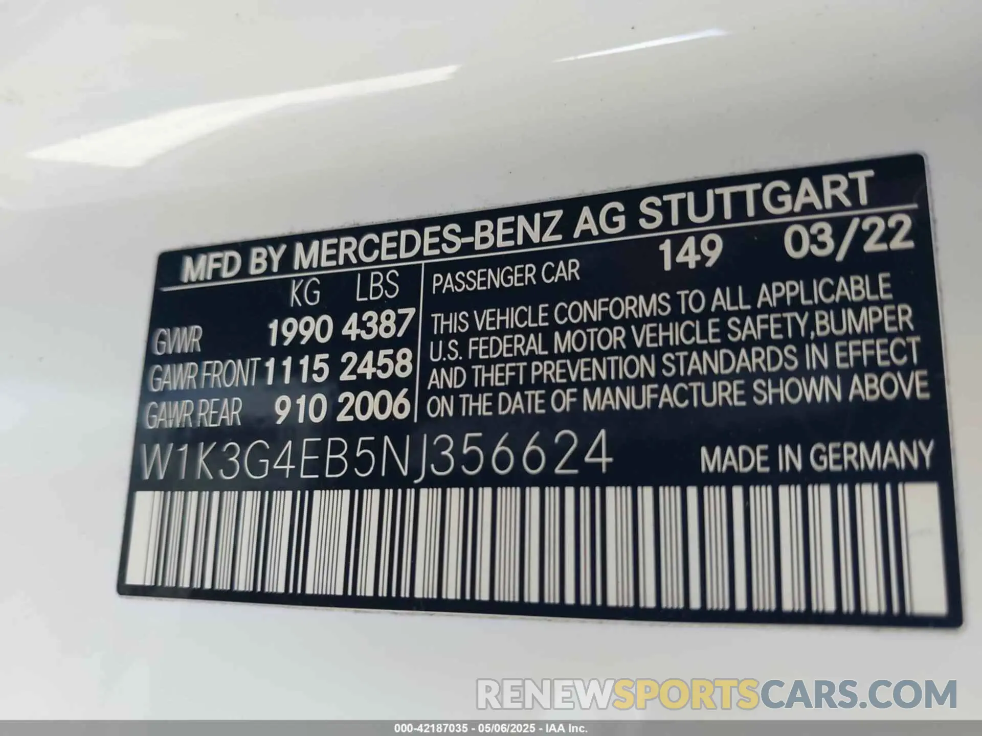 9 Photograph of a damaged car W1K3G4EB5NJ356624 MERCEDES-BENZ A 220 2022