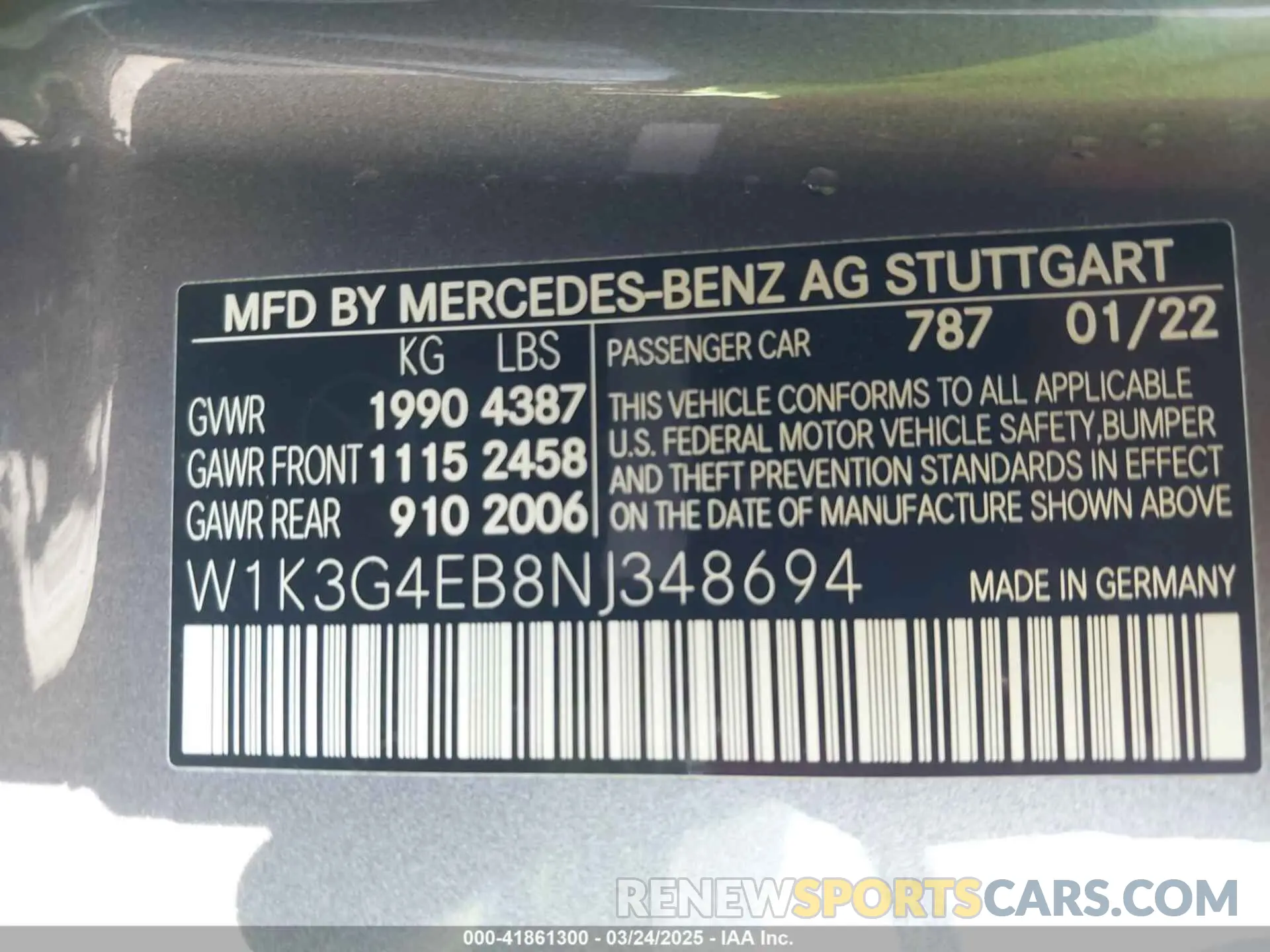 9 Photograph of a damaged car W1K3G4EB8NJ348694 MERCEDES-BENZ A 220 2022