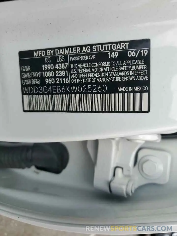12 Фотография поврежденного автомобиля WDD3G4EB6KW025260 MERCEDES-BENZ A-CLASS 2019