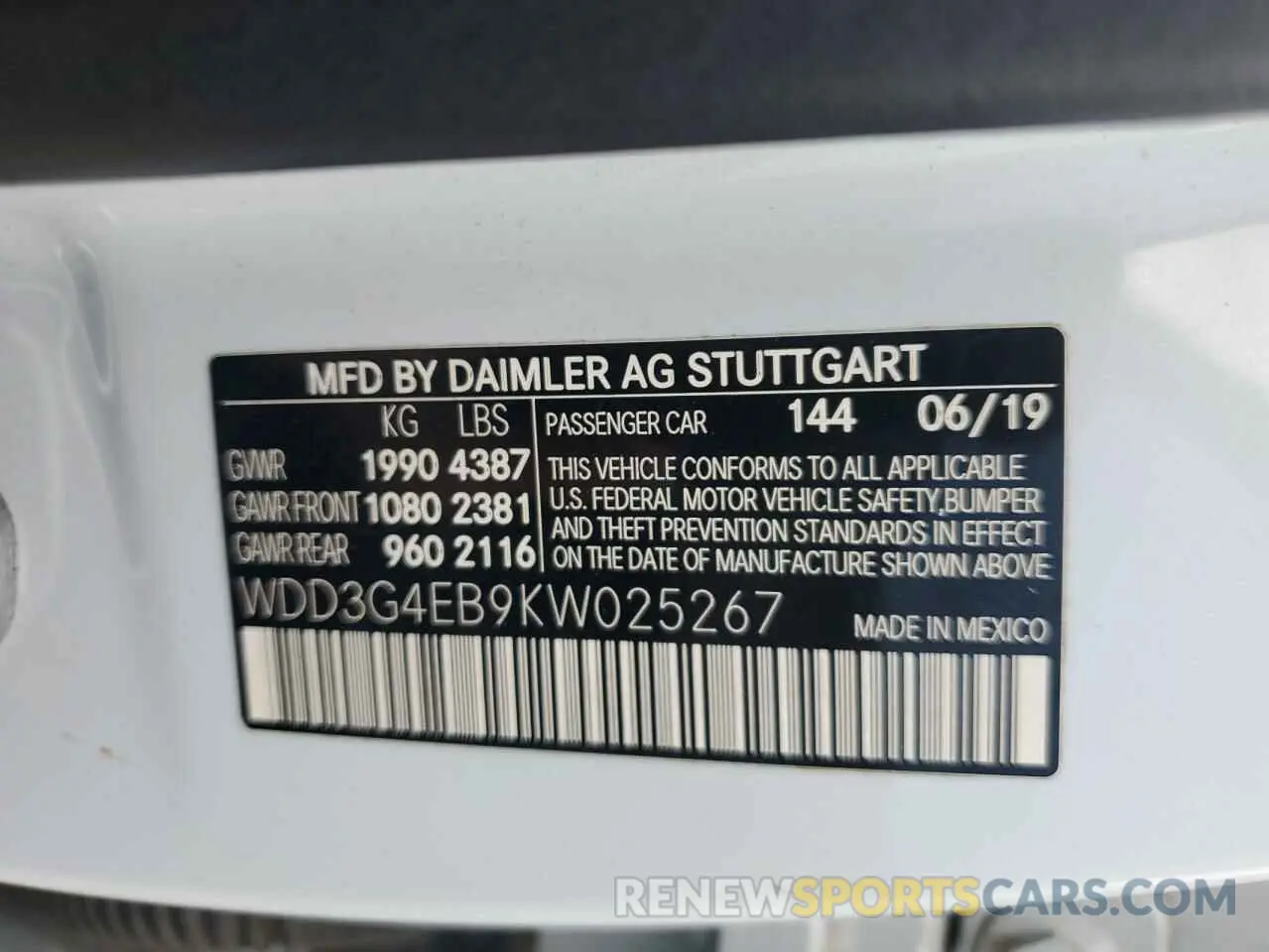 12 Photograph of a damaged car WDD3G4EB9KW025267 MERCEDES-BENZ A-CLASS 2019