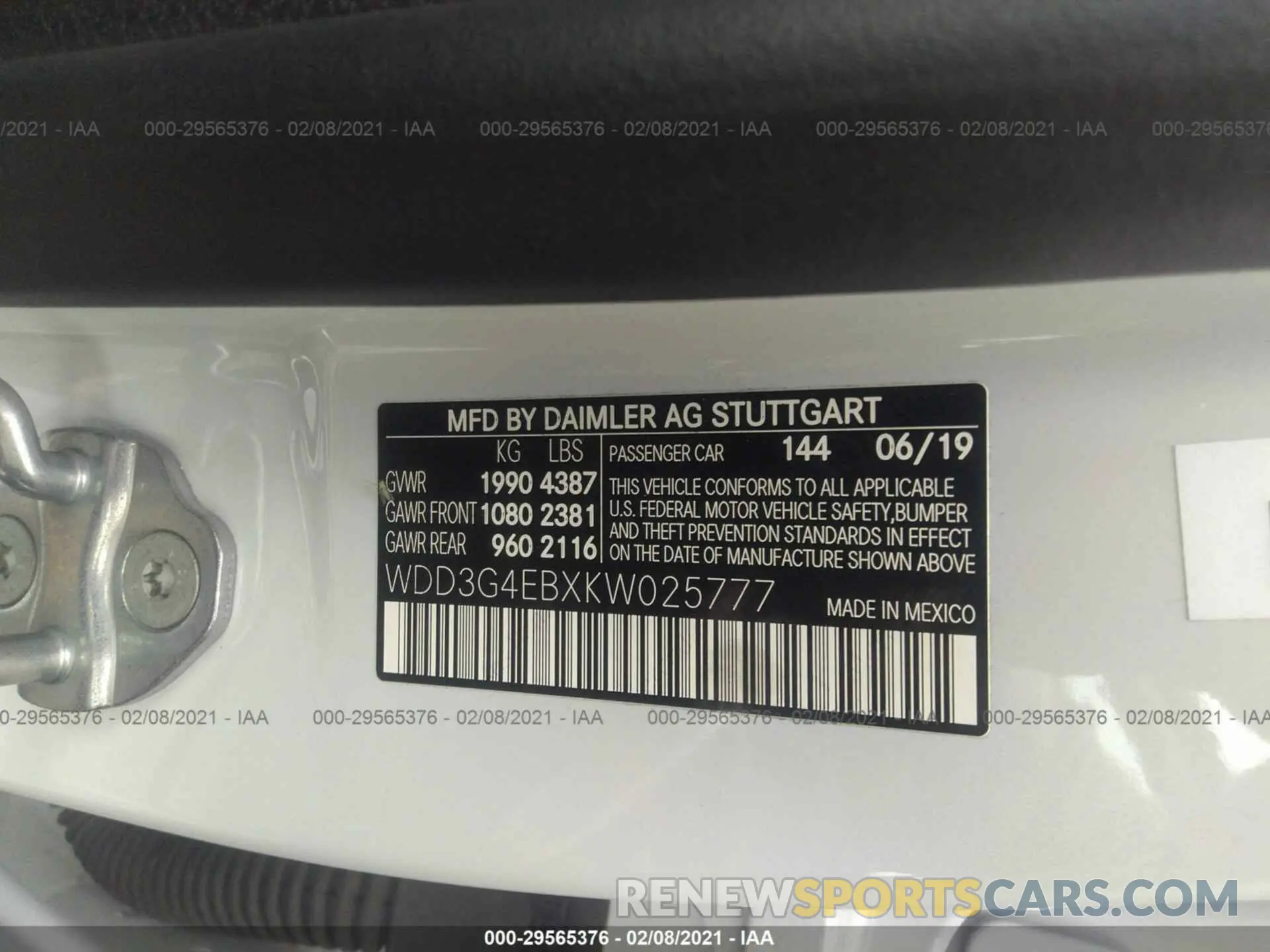 9 Photograph of a damaged car WDD3G4EBXKW025777 MERCEDES-BENZ A-CLASS 2019