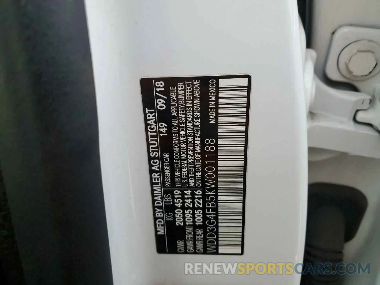 12 Фотография поврежденного автомобиля WDD3G4FB5KW001188 MERCEDES-BENZ A-CLASS 2019