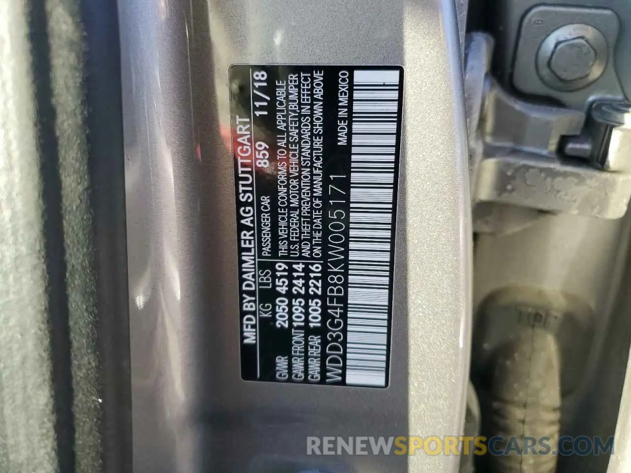 12 Photograph of a damaged car WDD3G4FB8KW005171 MERCEDES-BENZ A-CLASS 2019