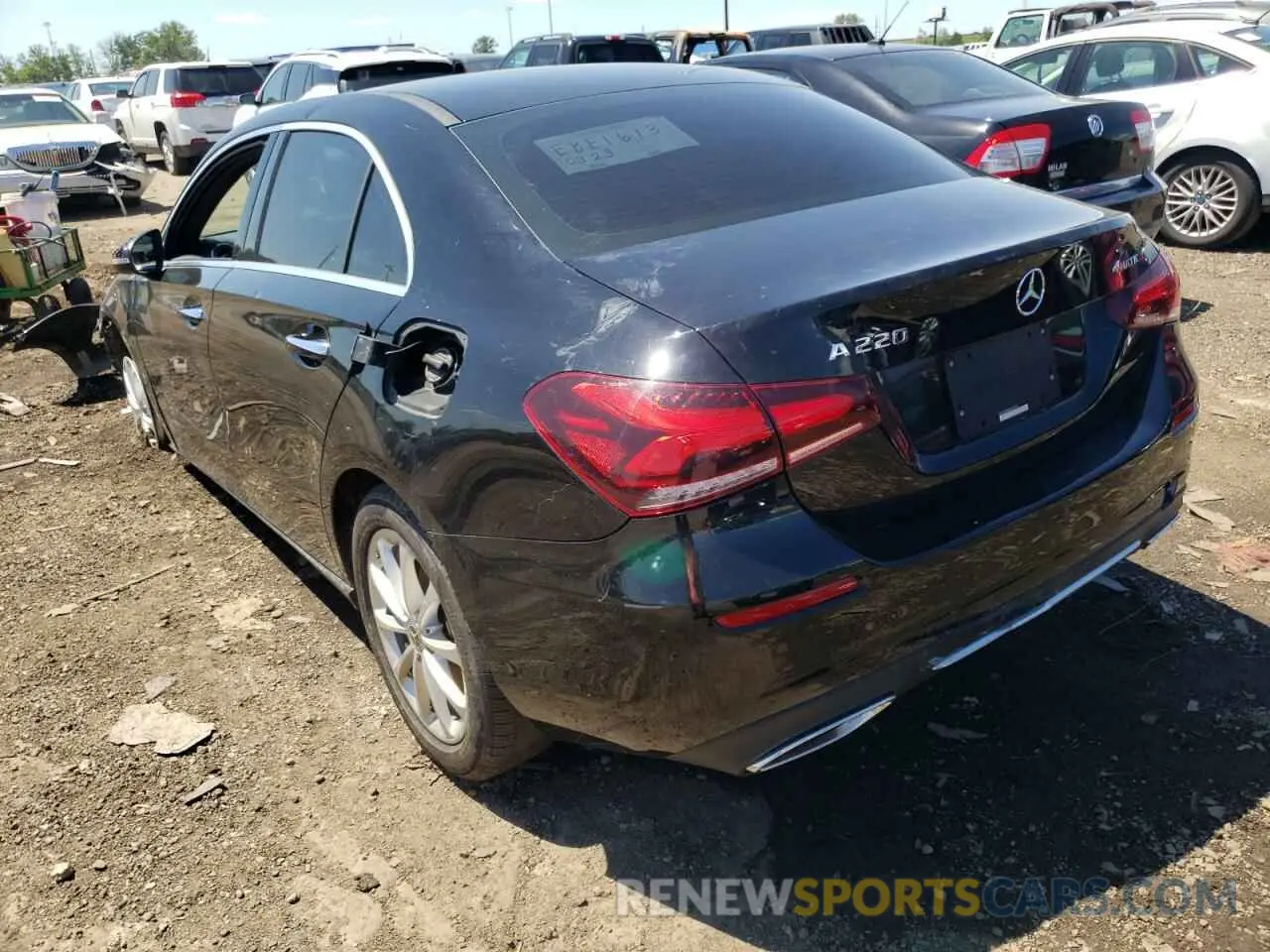 3 Photograph of a damaged car WDD3G4FB8KW027994 MERCEDES-BENZ A-CLASS 2019