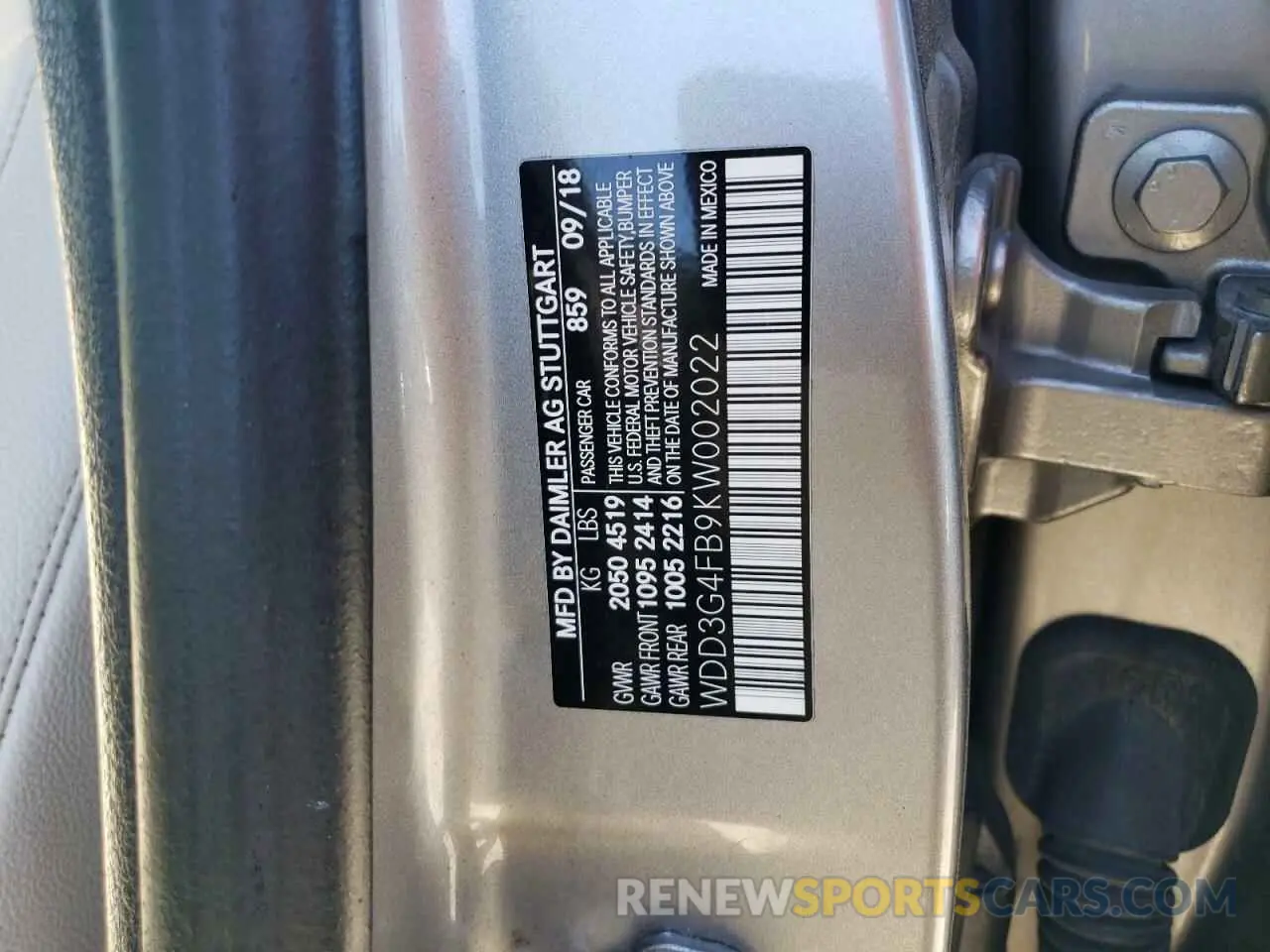 12 Photograph of a damaged car WDD3G4FB9KW002022 MERCEDES-BENZ A-CLASS 2019