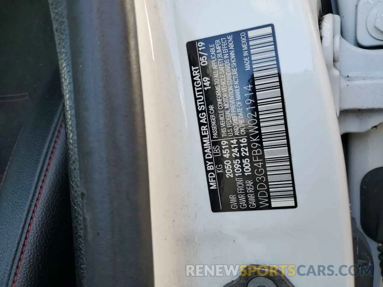 12 Photograph of a damaged car WDD3G4FB9KW021914 MERCEDES-BENZ A-CLASS 2019