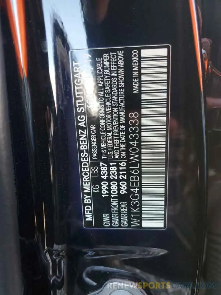 12 Фотография поврежденного автомобиля W1K3G4EB6LW043338 MERCEDES-BENZ A-CLASS 2020