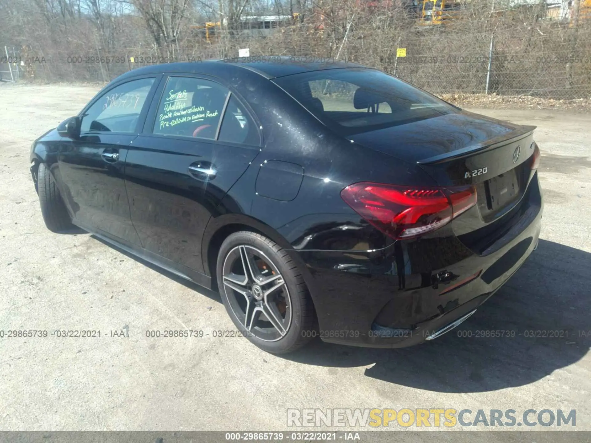 3 Фотография поврежденного автомобиля W1K3G4FB8LJ236795 MERCEDES-BENZ A-CLASS 2020
