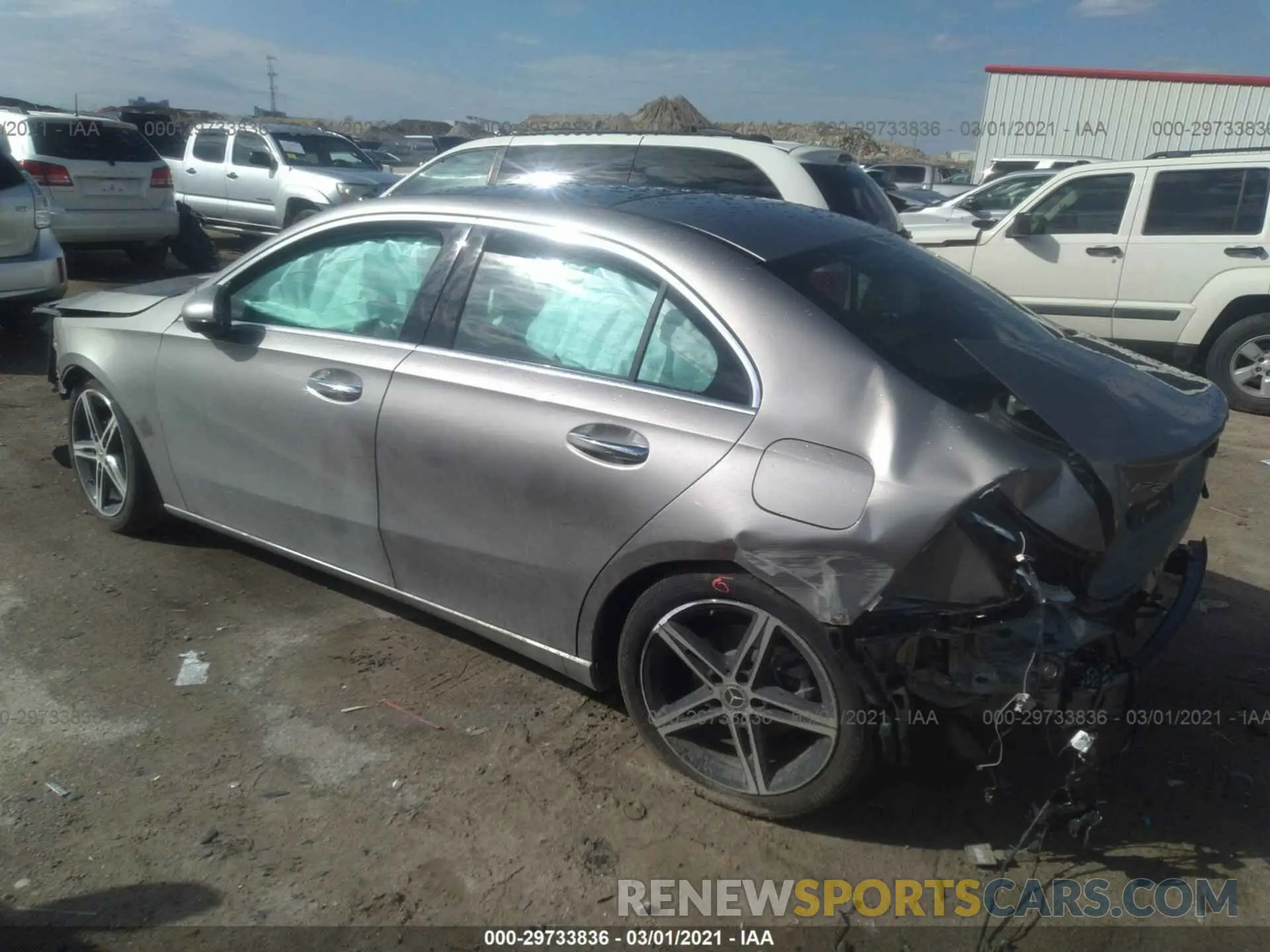 3 Photograph of a damaged car W1K3G4EB5MJ262533 MERCEDES-BENZ A-CLASS 2021