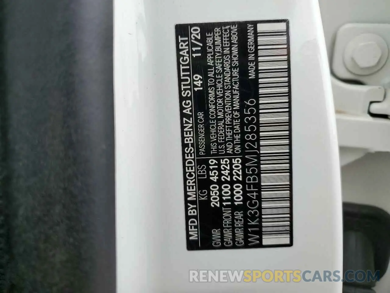 12 Photograph of a damaged car W1K3G4FB5MJ285356 MERCEDES-BENZ A-CLASS 2021