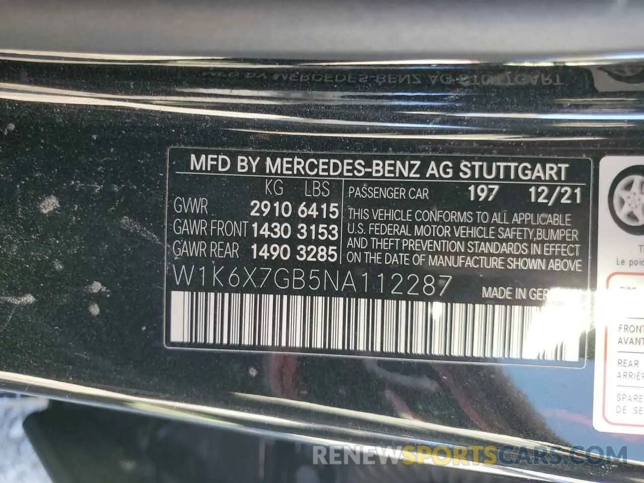 13 Photograph of a damaged car W1K6X7GB5NA112287 MERCEDES-BENZ ALL OTHER 2022