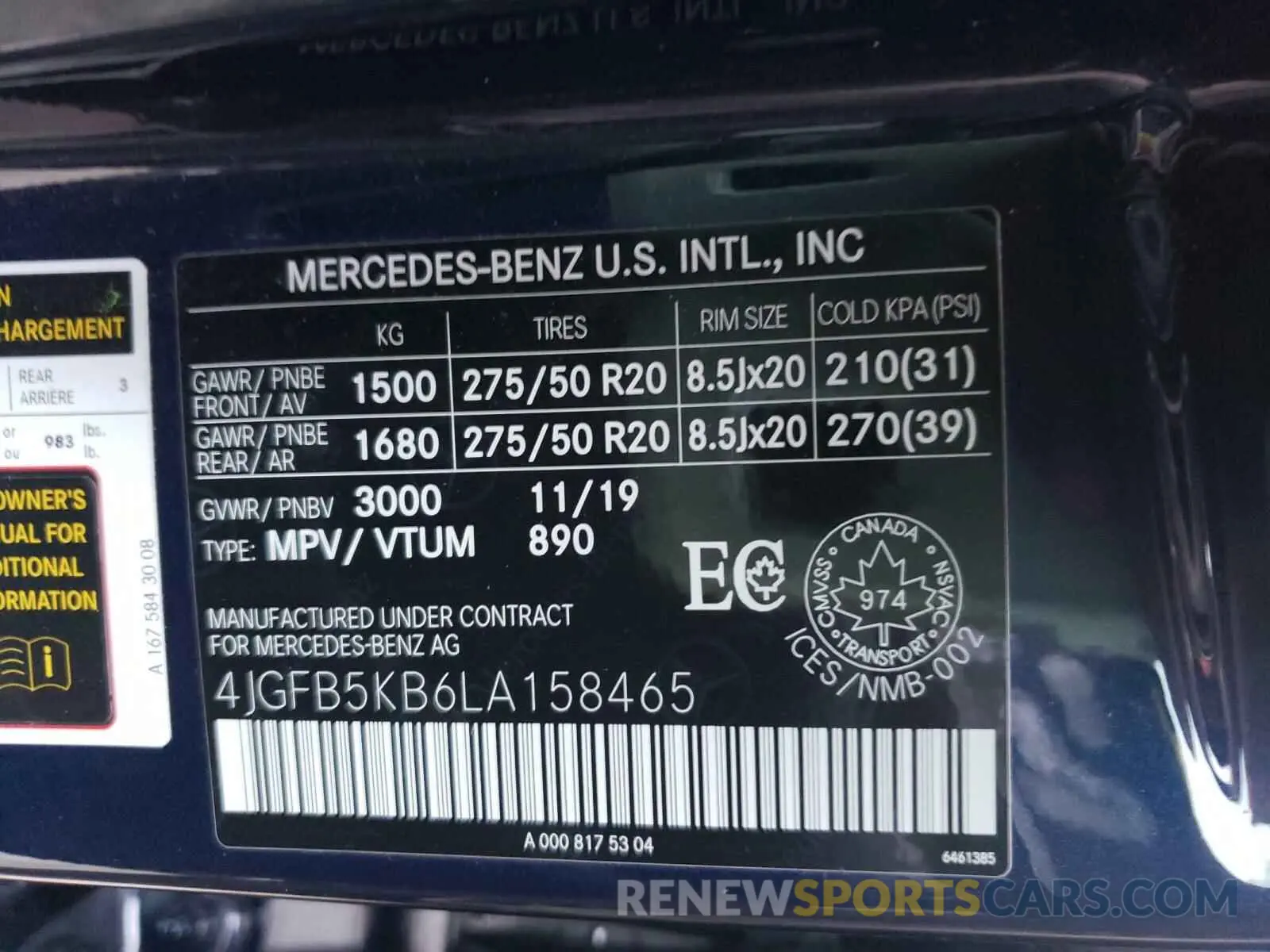 10 Photograph of a damaged car 4JGFB5KB6LA158465 MERCEDES-BENZ AMG 2020