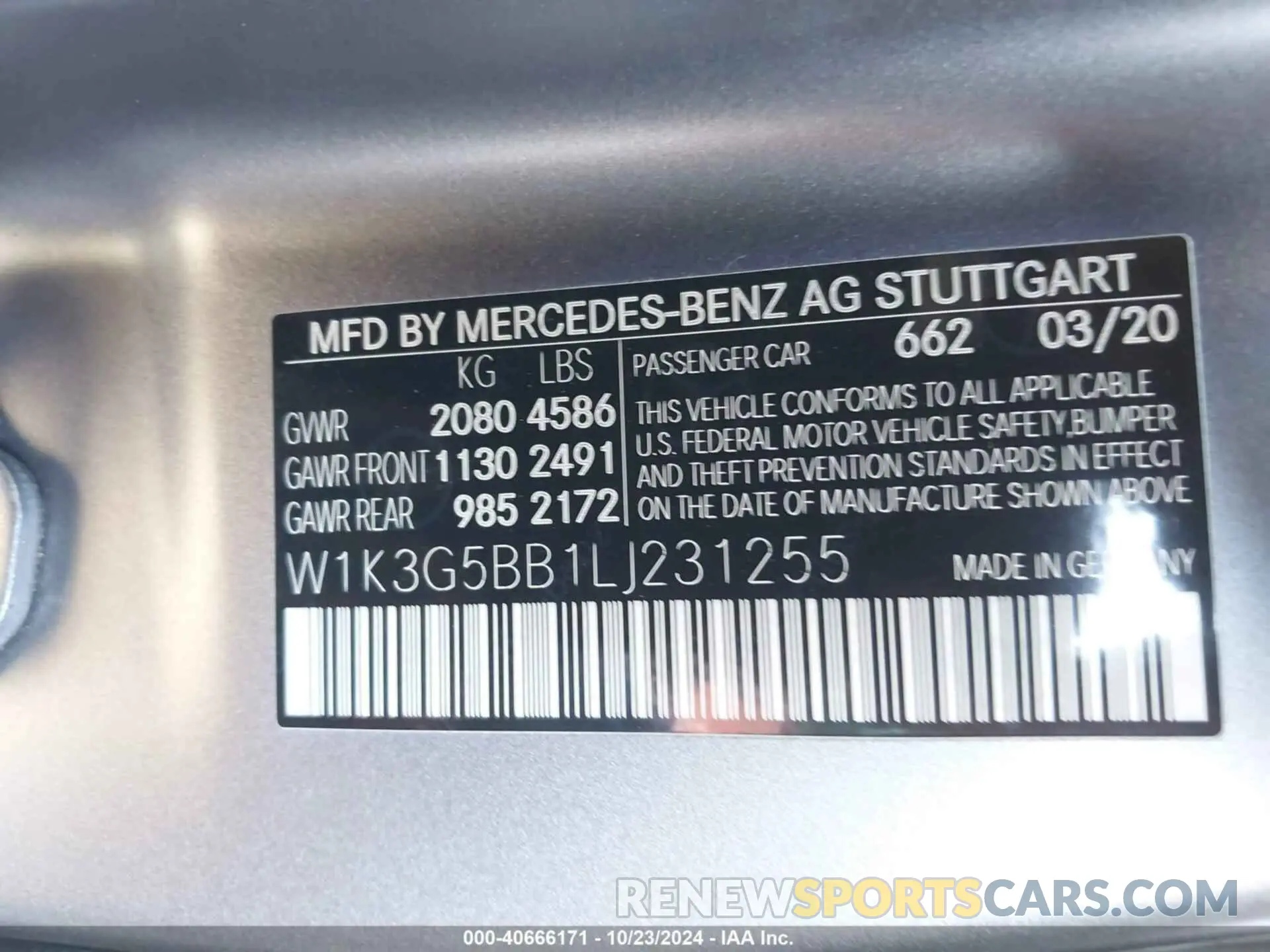 9 Photograph of a damaged car W1K3G5BB1LJ231255 MERCEDES-BENZ AMG A 35 2020