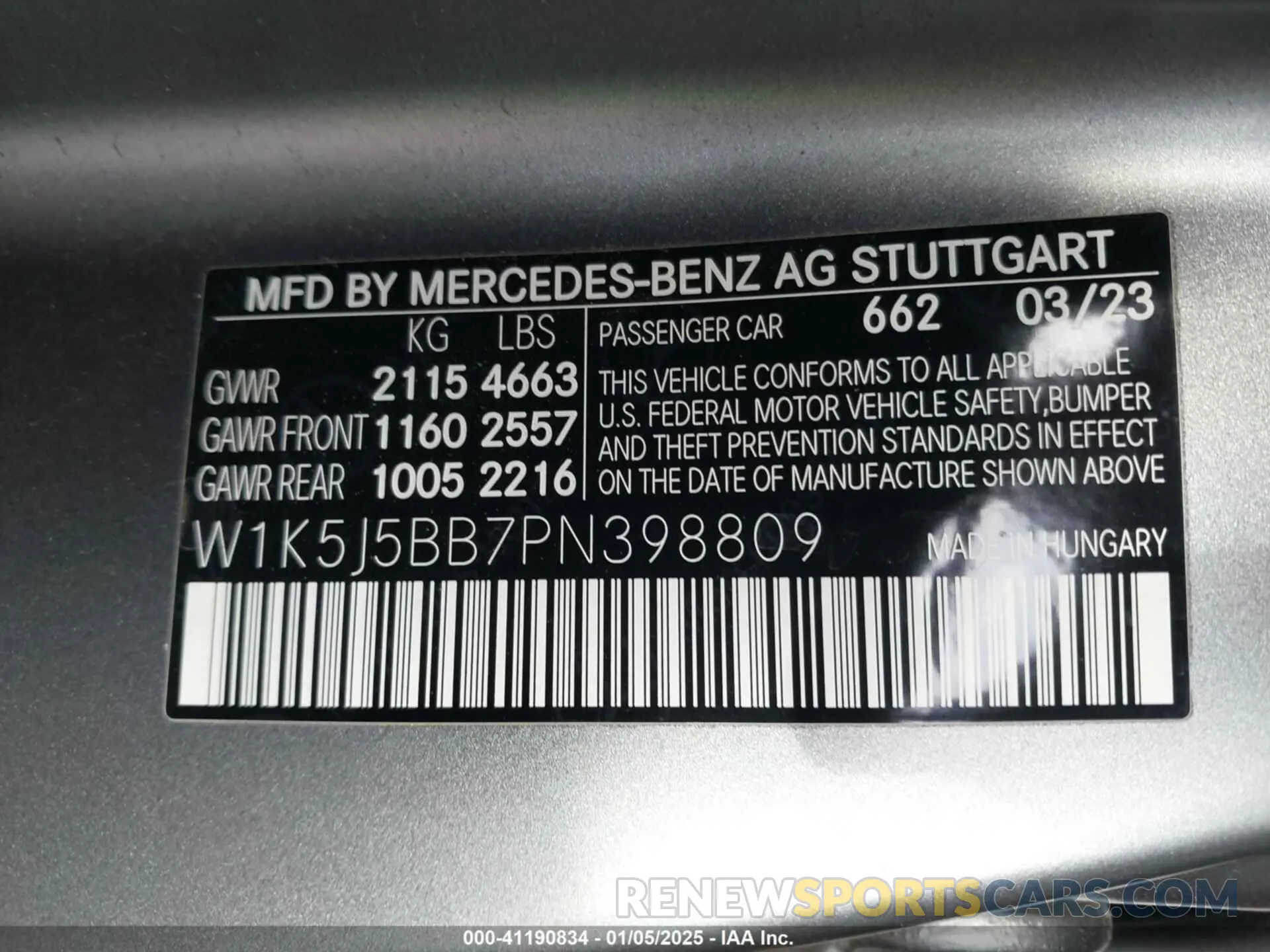 9 Фотография поврежденного автомобиля W1K5J5BB7PN398809 MERCEDES-BENZ AMG CLA 35 2023