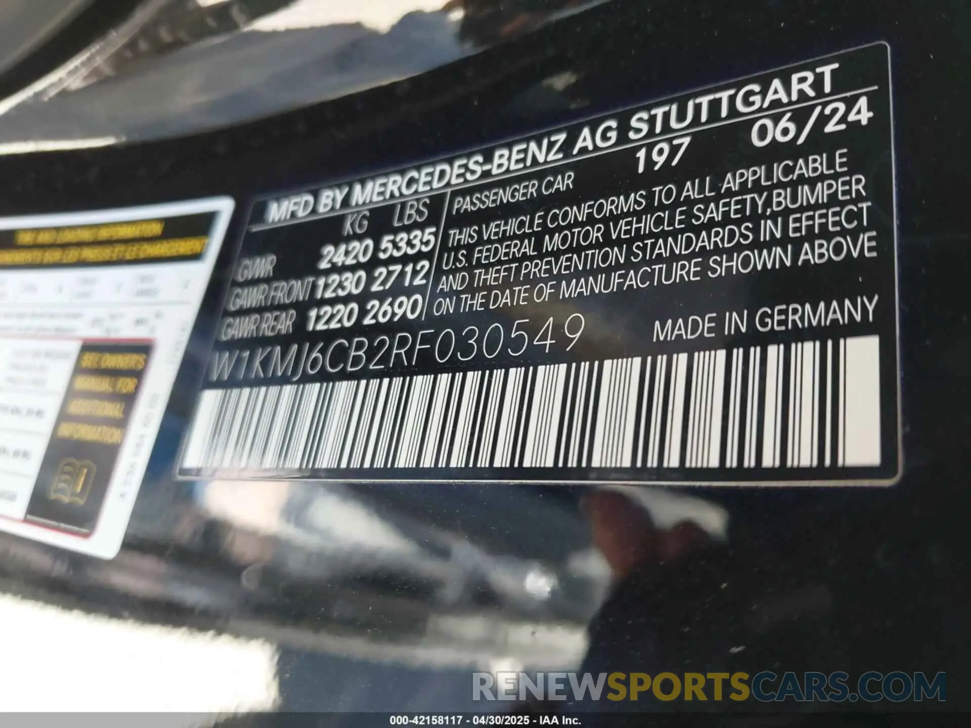 9 Фотография поврежденного автомобиля W1KMJ6CB2RF030549 MERCEDES-BENZ AMG CLE 53 2024