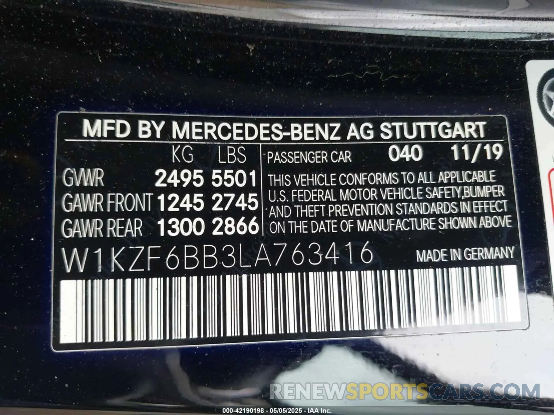 9 Photograph of a damaged car W1KZF6BB3LA763416 MERCEDES-BENZ AMG E 53 2020