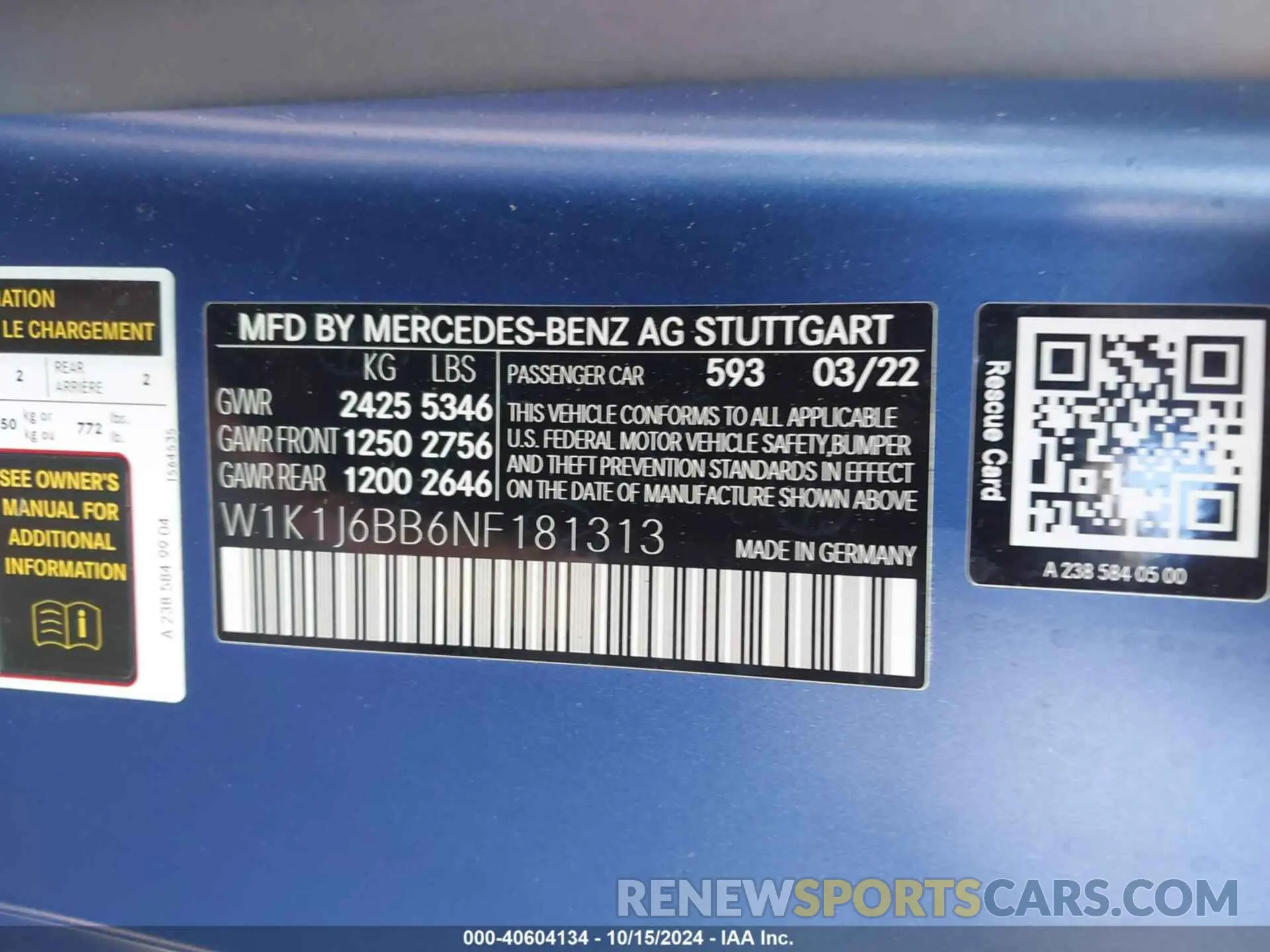 9 Photograph of a damaged car W1K1J6BB6NF181313 MERCEDES-BENZ AMG E 53 2022