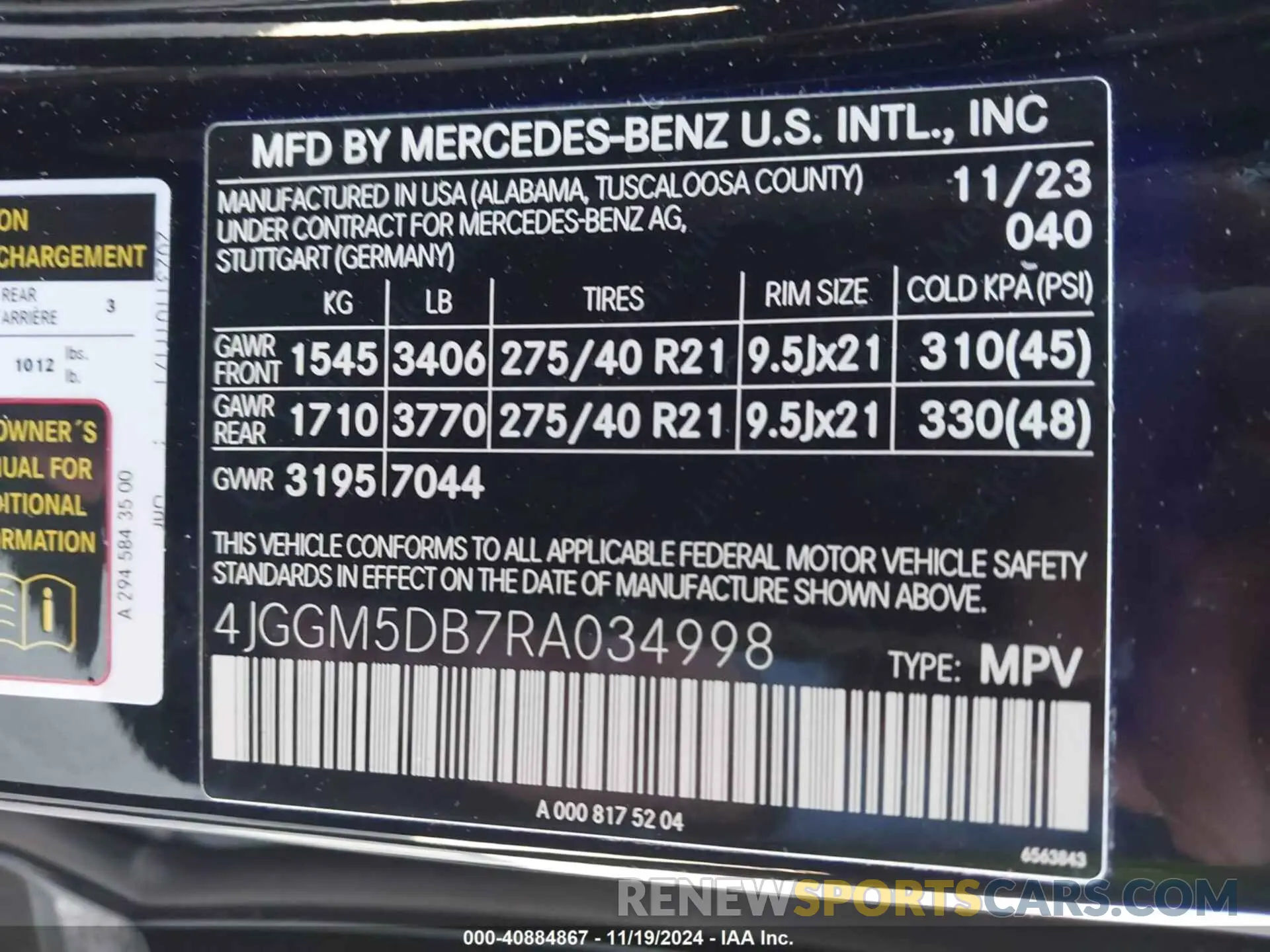 9 Photograph of a damaged car 4JGGM5DB7RA034998 MERCEDES-BENZ AMG EQE SUV 2024