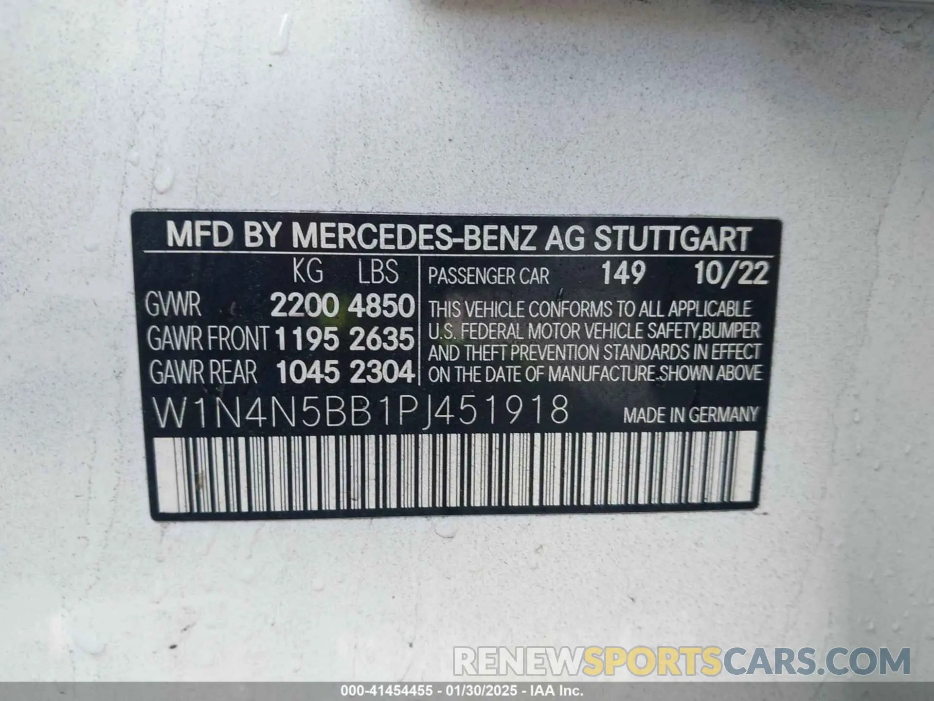 9 Photograph of a damaged car W1N4N5BB1PJ451918 MERCEDES-BENZ AMG GLA 35 2023