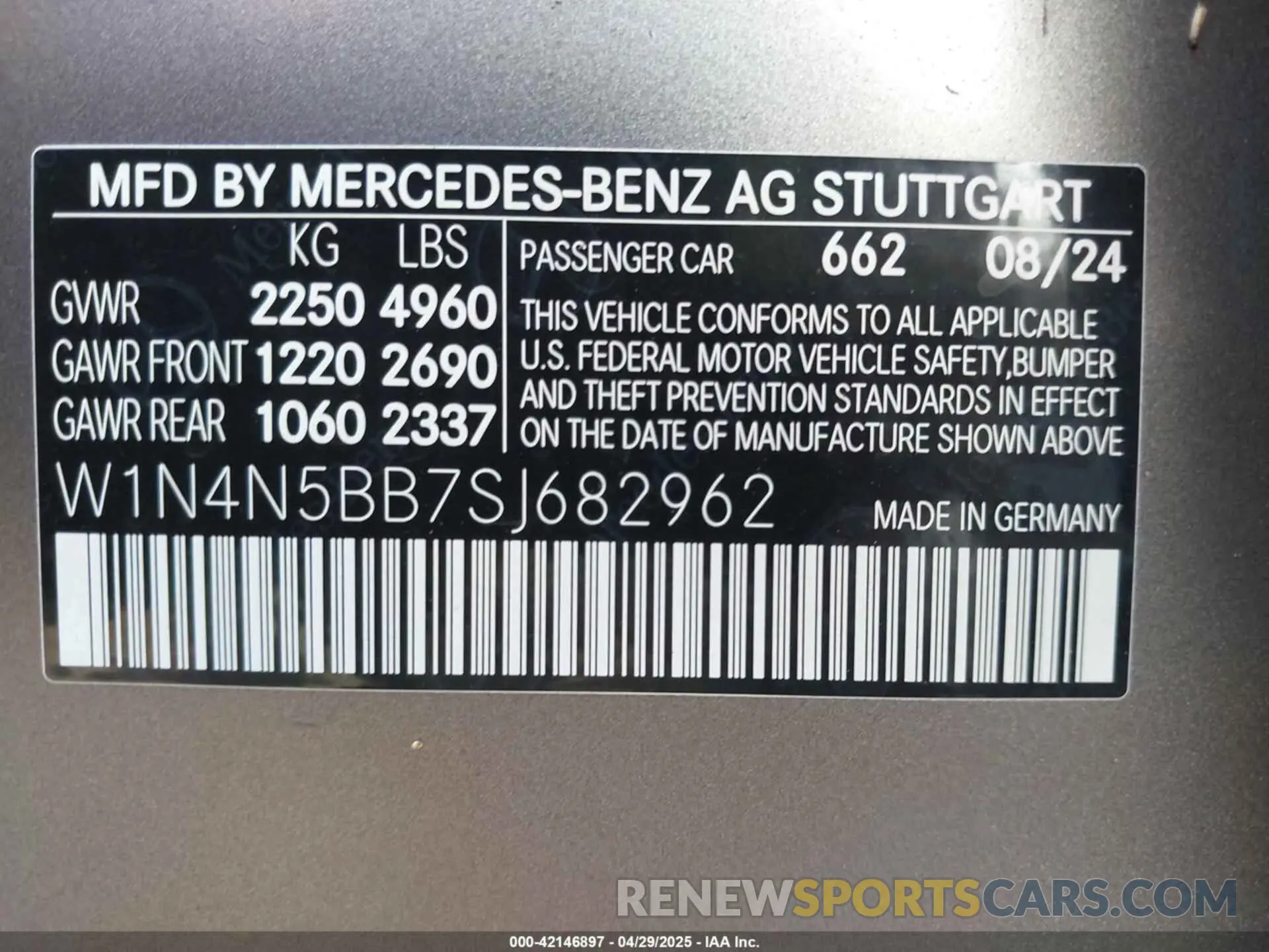9 Photograph of a damaged car W1N4N5BB7SJ682962 MERCEDES-BENZ AMG GLA 35 2025