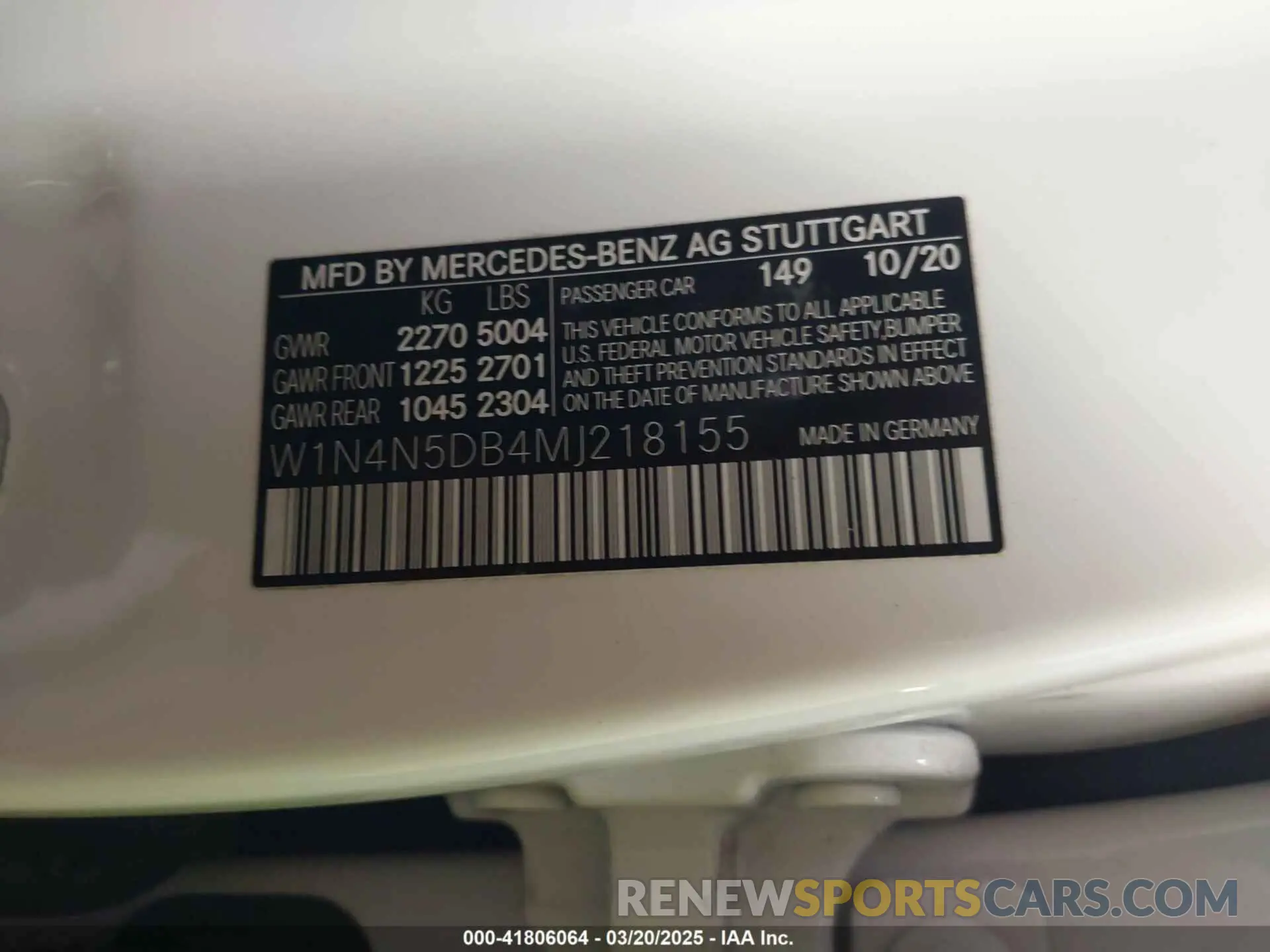 9 Photograph of a damaged car W1N4N5DB4MJ218155 MERCEDES-BENZ AMG GLA 45 2021