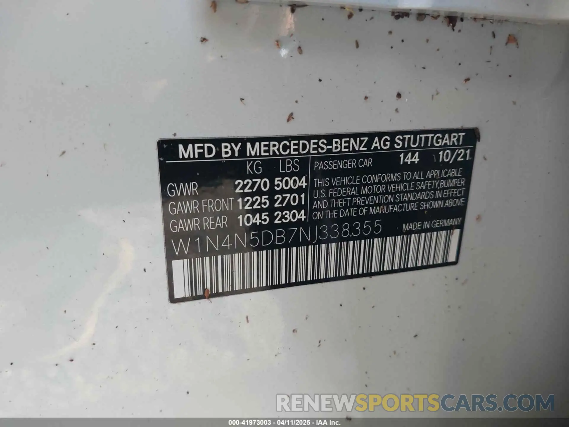 9 Фотография поврежденного автомобиля W1N4N5DB7NJ338355 MERCEDES-BENZ AMG GLA 45 2022
