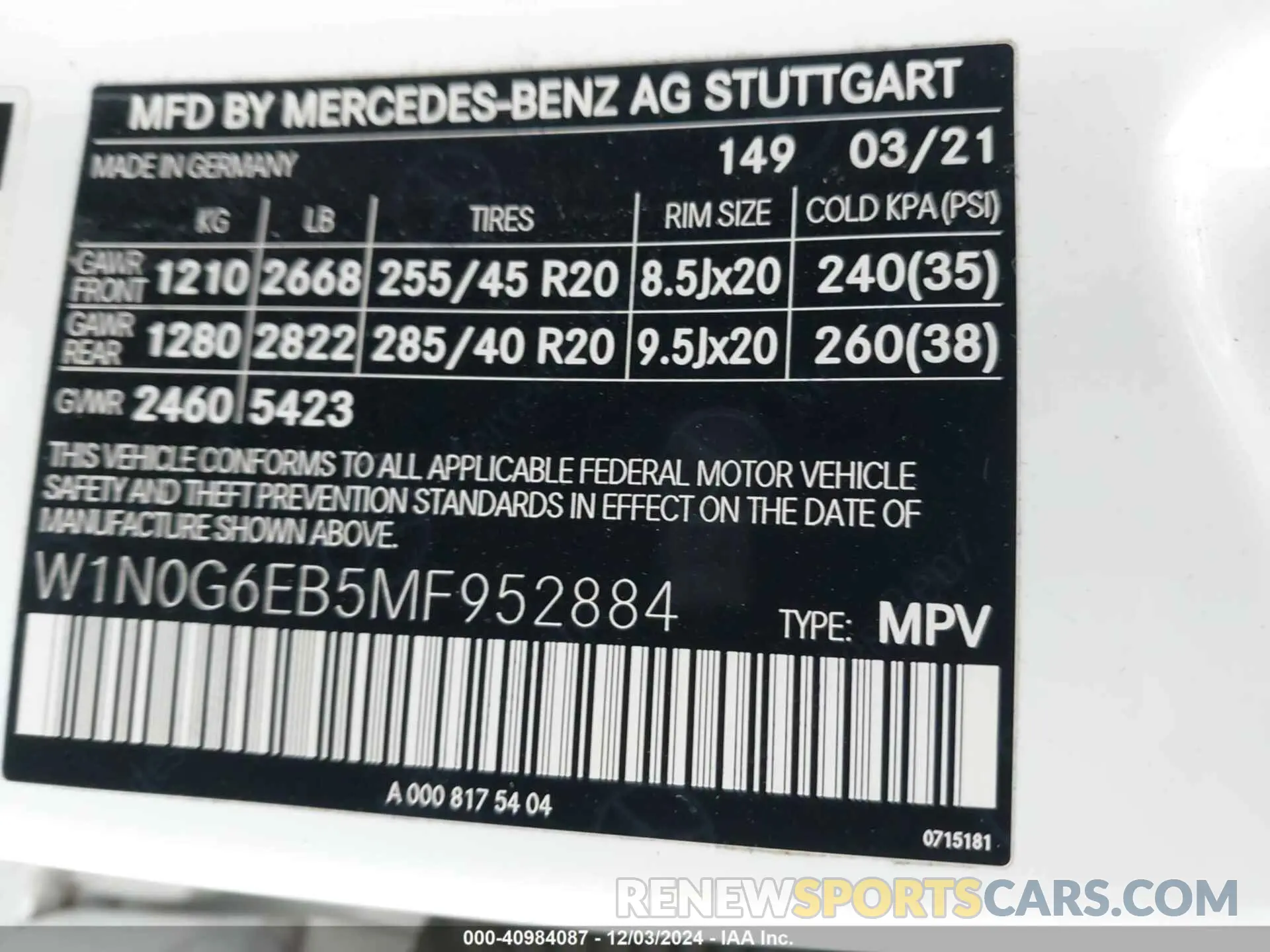 9 Photograph of a damaged car W1N0G6EB5MF952884 MERCEDES-BENZ AMG GLC 43 2021