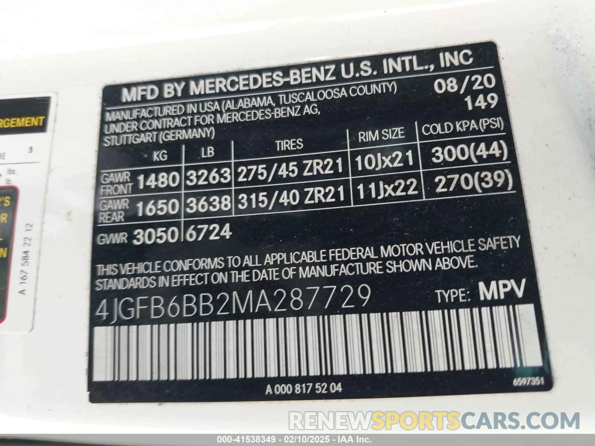 9 Photograph of a damaged car 4JGFB6BB2MA287729 MERCEDES-BENZ AMG GLE 53 2021